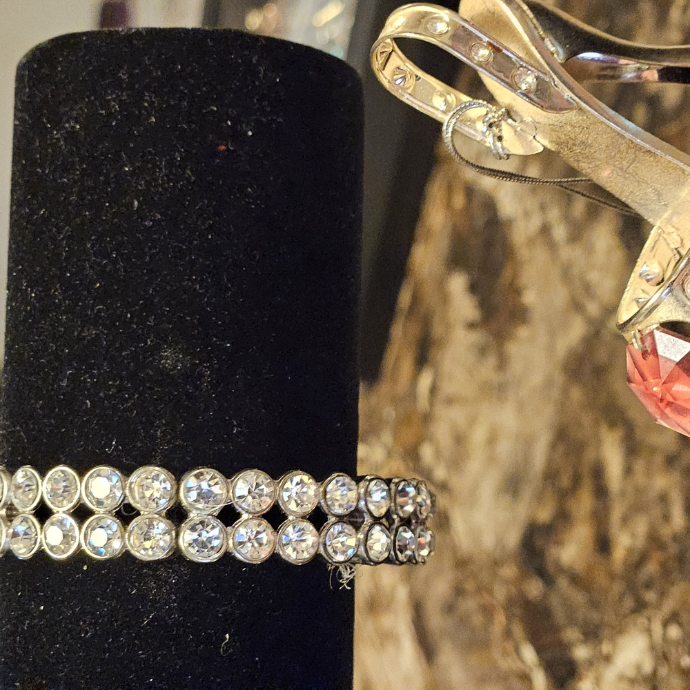 Elegant Silver Crystal Bracelet